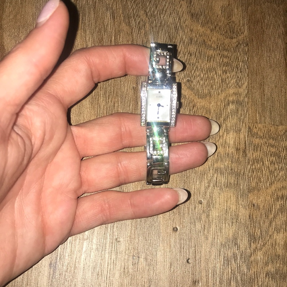 Guess mother of pearl watch